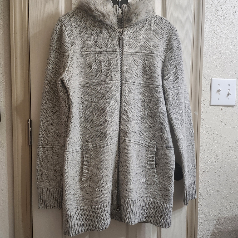 SMARTWOOL Light Gray Hooded sweater